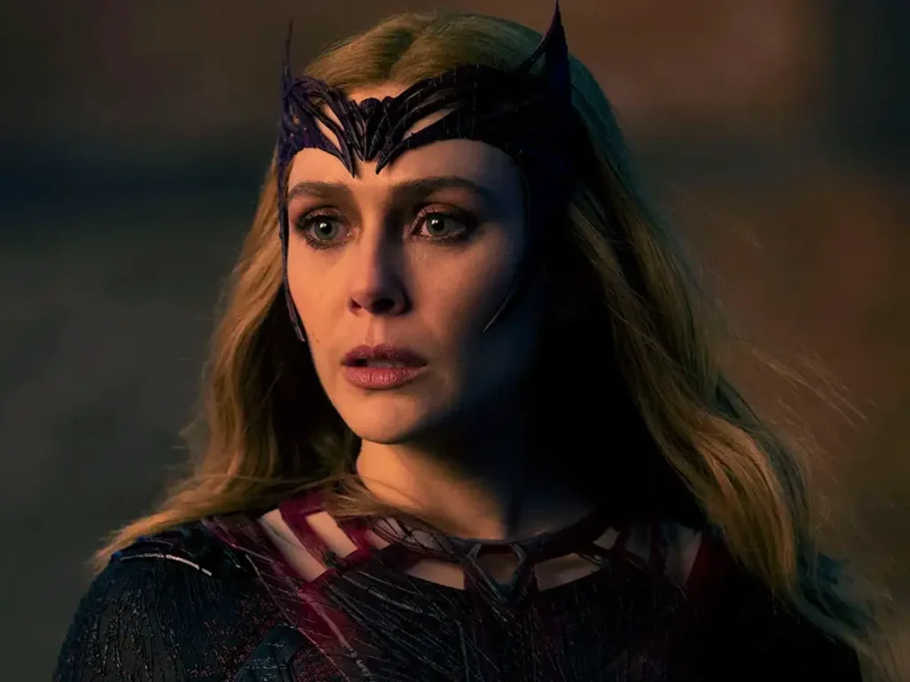 Elizabeth Olsen Feiticeira Escarlate, Vingadores Doomsday elenco, Feiticeira Escarlate MCU, Robert Downey Jr Doutor Destino, Irmãos Russo Vingadores, Marvel Zombies Elizabeth Olsen, Quarteto Fantástico MCU, Chris Evans retorno MCU, Panic Carefully Elizabeth Olsen, Seven Sisters FX.